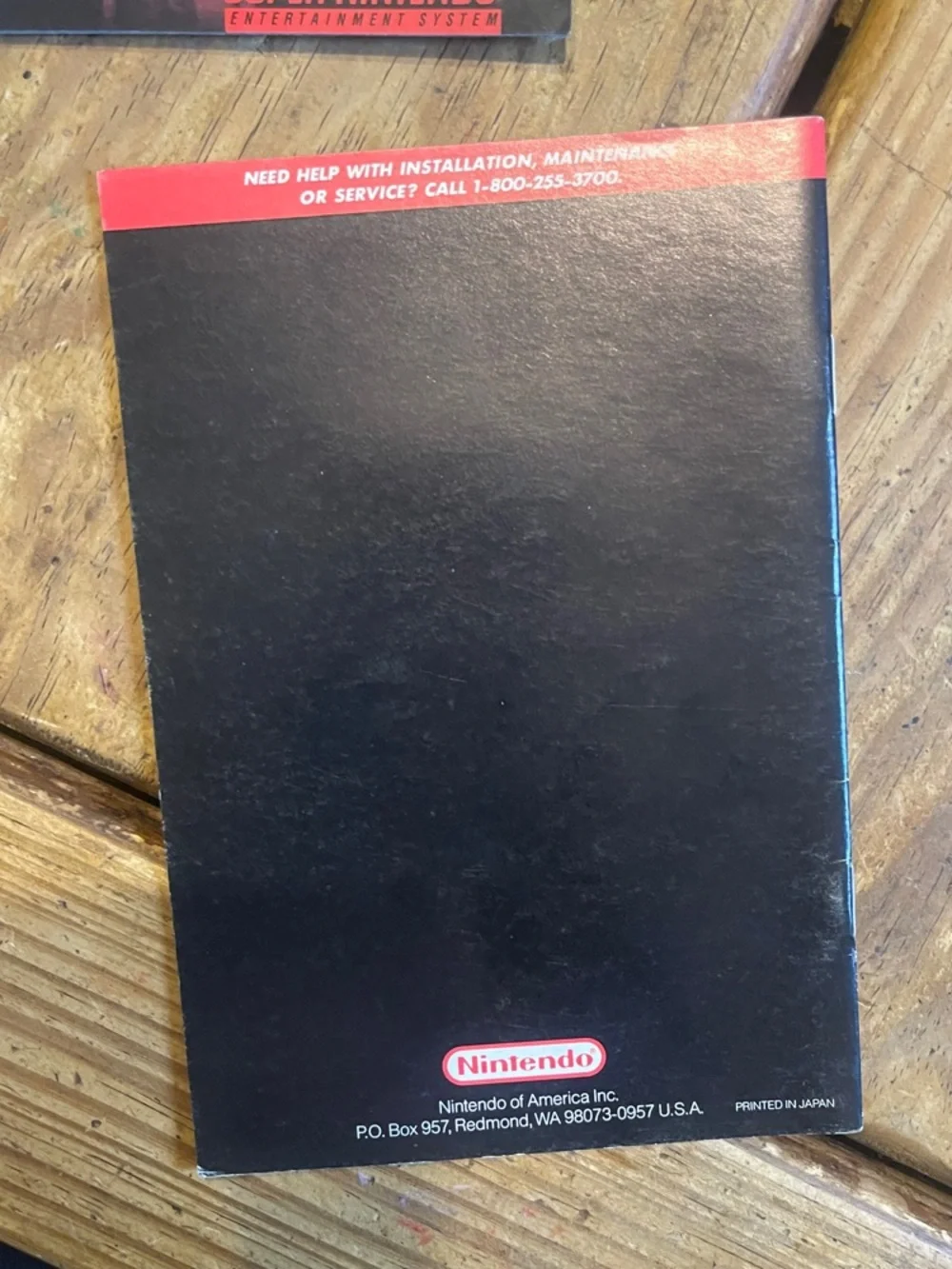 Nintendo Black Instruction Booklet with Pink and Blue Artwork